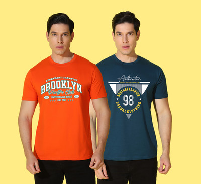 WOOSTRO Graphic Print Men Round Neck Multicolor T-Shirt