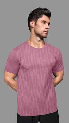 METRONAUT Solid Men Round Neck Pink T-Shirt