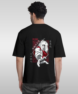 METRONAUT Printed Men Round Neck Black T-Shirt