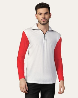 Girdhar Solid Men Polo Neck Beige T-Shirt