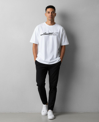 Clever Fox Graphic Print Men Round Neck White T-Shirt