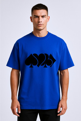 goodsign Printed Men Round Neck Blue T-Shirt