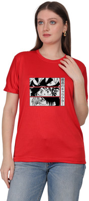 Atharva Trends Graphic Print Women Round Neck Red T-Shirt