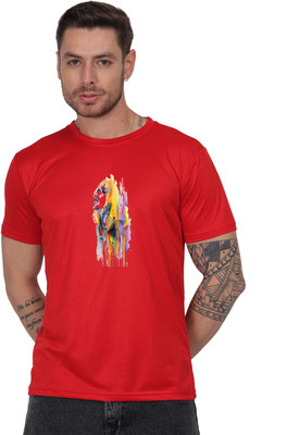 EKTABAZAR Graphic Print Men Round Neck Red T-Shirt
