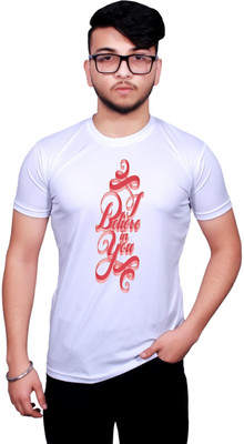 KRYONIX Typography Men Round Neck White T-Shirt