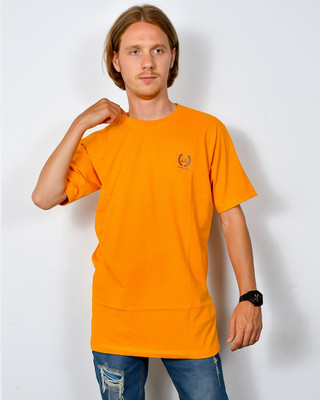 BU SHIRTS.COM Printed Men Round Neck Yellow T-Shirt