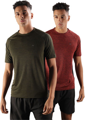 Force NXT Solid Men Round Neck Multicolor T-Shirt