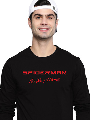 OrrganicChics Superhero Men Round Neck Black T-Shirt