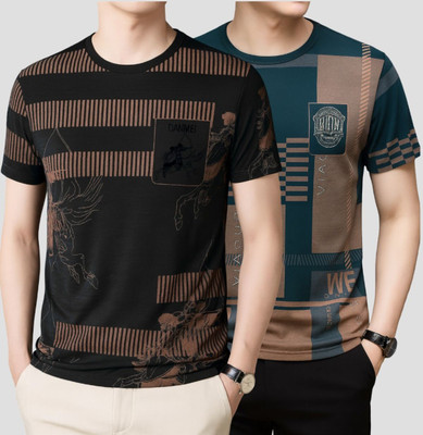 Belive in Yourself Printed Men Round Neck Multicolor T-Shirt