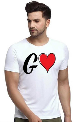 Helenter Typography Men Round Neck White T-Shirt