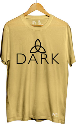 THE PRINT PLATTER Printed Men Round Neck Yellow T-Shirt