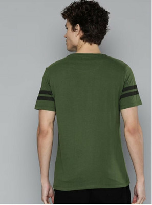 Printed Men Green, Grey T-Shirt