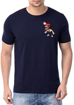 Inferno Printed Men Round Neck Black T-Shirt