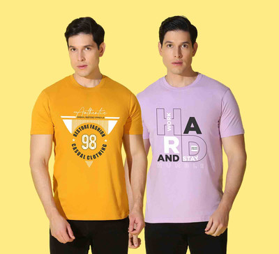 WOOSTRO Graphic Print Men Round Neck Multicolor T-Shirt