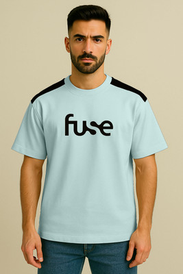 Culish Trend Graphic Print Men Round Neck Blue T-Shirt