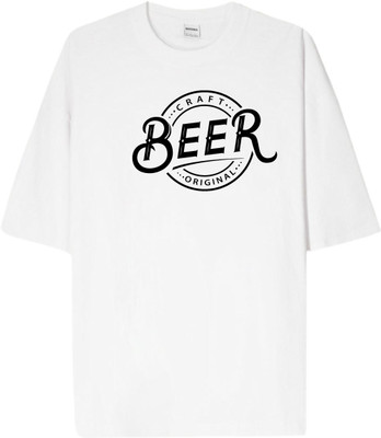 KS IMPEX Self Design Men Round Neck White T-Shirt