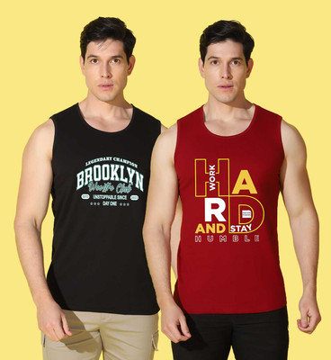 WOOSTRO Typography Men Scoop Neck Multicolor T-Shirt