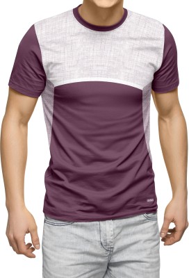 dhaari by unique creation Printed Men Round Neck Purple, Grey T-Shirt