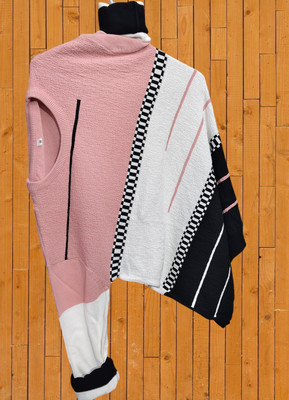 ENTERPRISELBK Colorblock Men Round Neck Pink T-Shirt