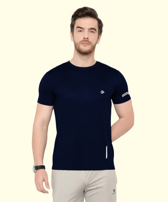 Cruister Sporty Men Round Neck Blue T-Shirt