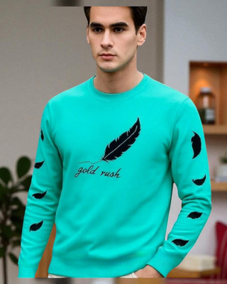 Teezler Printed Men Round Neck Green T-Shirt