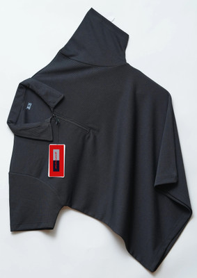 HELMONT Striped Men Polo Neck Black T-Shirt