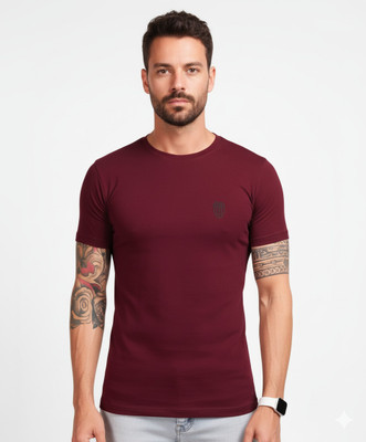 DS CREATIONZ Embroidered Men Round Neck Multicolor T-Shirt