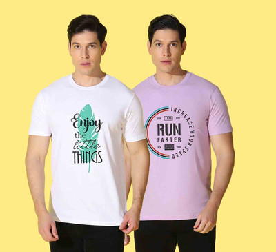 WOOSTRO Graphic Print Men Round Neck Multicolor T-Shirt