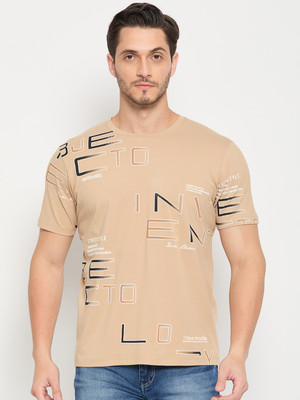 DUKE Printed Men Round Neck Beige T-Shirt