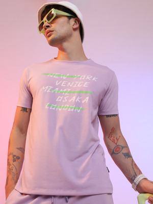 HIGHLANDER Typography Men Round Neck Multicolor T-Shirt