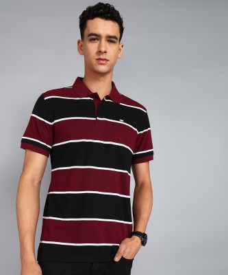 METRONAUT Striped Men Polo Neck Multicolor T-Shirt