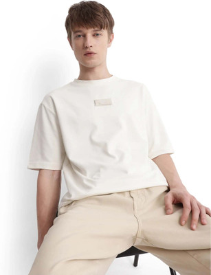 RARE RABBIT Graphic Print Men Crew Neck White T-Shirt