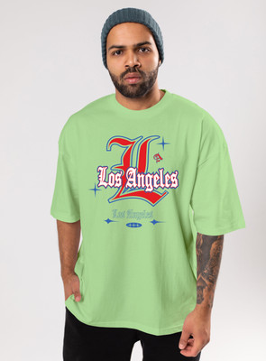 FLYIND VOGUE OUTFIT Printed Men Round Neck Light Green T-Shirt