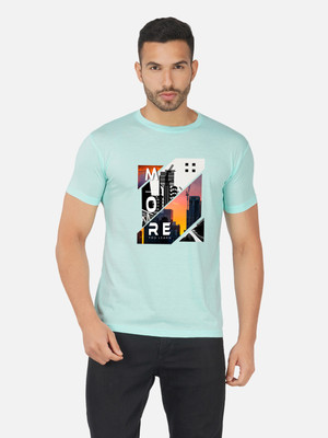 GLOBAL NOMAD Printed Men Round Neck Light Green T-Shirt