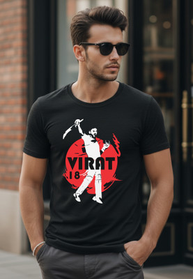 Uniplanet Store Printed Men Round Neck Black T-Shirt