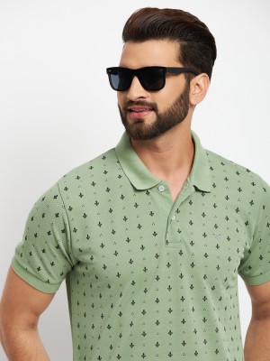VERO AMORE Printed Men Polo Neck Light Green T-Shirt