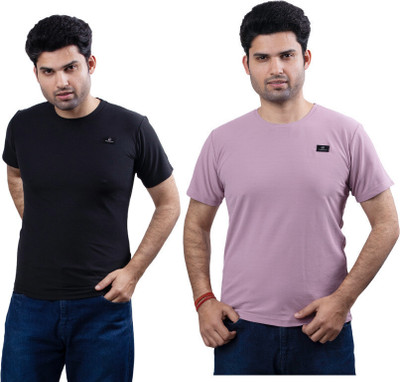 Renovator Solid Men Round Neck Multicolor T-Shirt