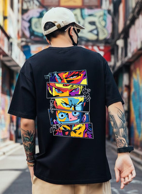 Uniplanet Store Printed Men Round Neck Black T-Shirt