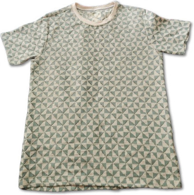 style haven Self Design Men Round Neck Light Green T-Shirt