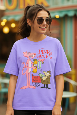 SZN Solid Women Round Neck Purple T-Shirt