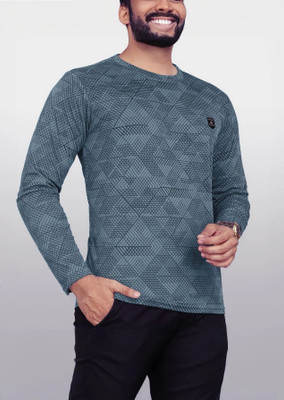 AVOLT Printed Men Round Neck Green T-Shirt