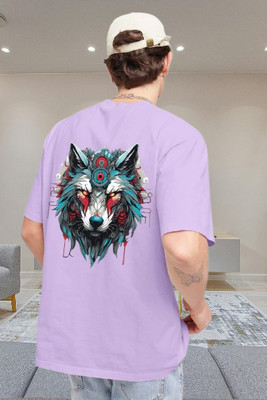 Dark Drive Printed Men Round Neck Purple T-Shirt
