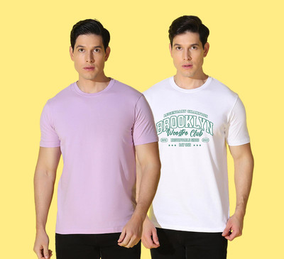 WOOSTRO Typography, Solid Men Round Neck Multicolor T-Shirt