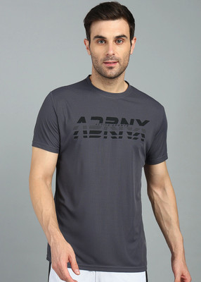 Adrenex Printed Men Round Neck Multicolor T-Shirt