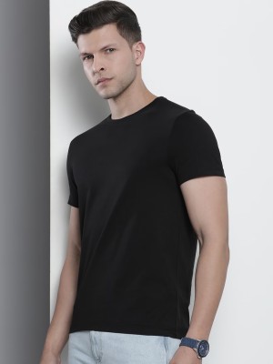 London Crew Solid Men Round Neck Black T-Shirt