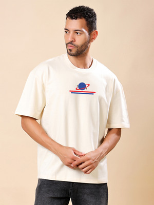 FRISKERS Solid Men Round Neck White T-Shirt