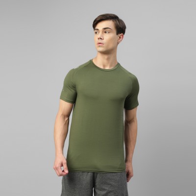 DIDA Solid Men Round Neck Dark Green T-Shirt