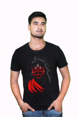 Gumnaam Printed Men Round Neck Black T-Shirt