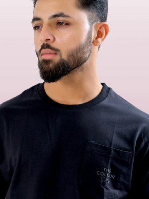 Reva creation Solid Men Round Neck Black T-Shirt