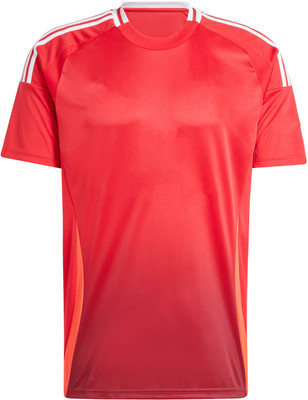 IZON Printed Men Round Neck Red, White T-Shirt
